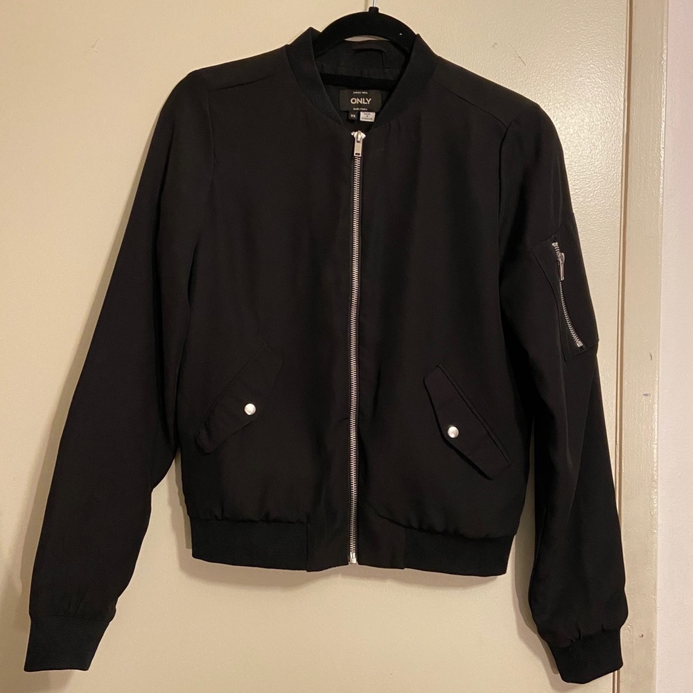 ONLY Black Bomber Jacket. Size XS.